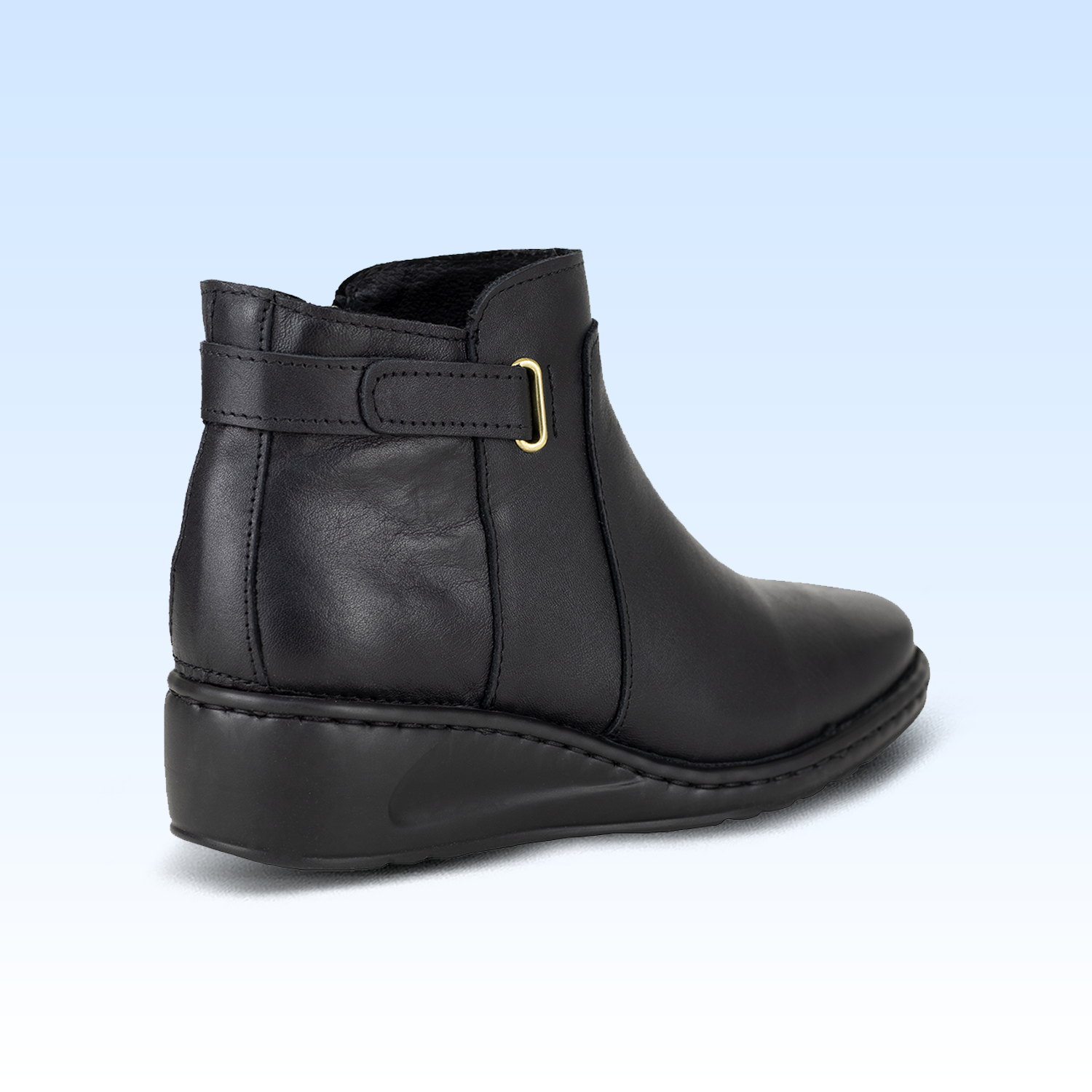 Botín Casual Dama Lobo Solo 4842 Algodón Negro