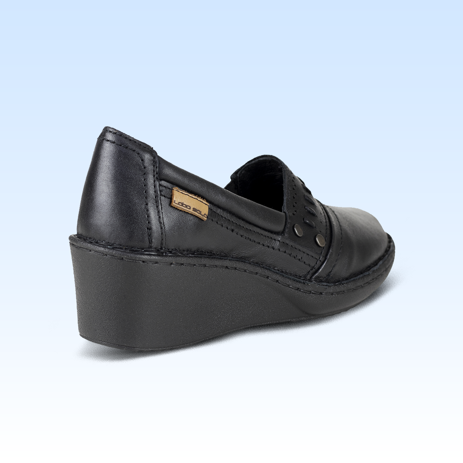 Zapato Con Tacón Para Dama Lobo Solo 5590 Negro