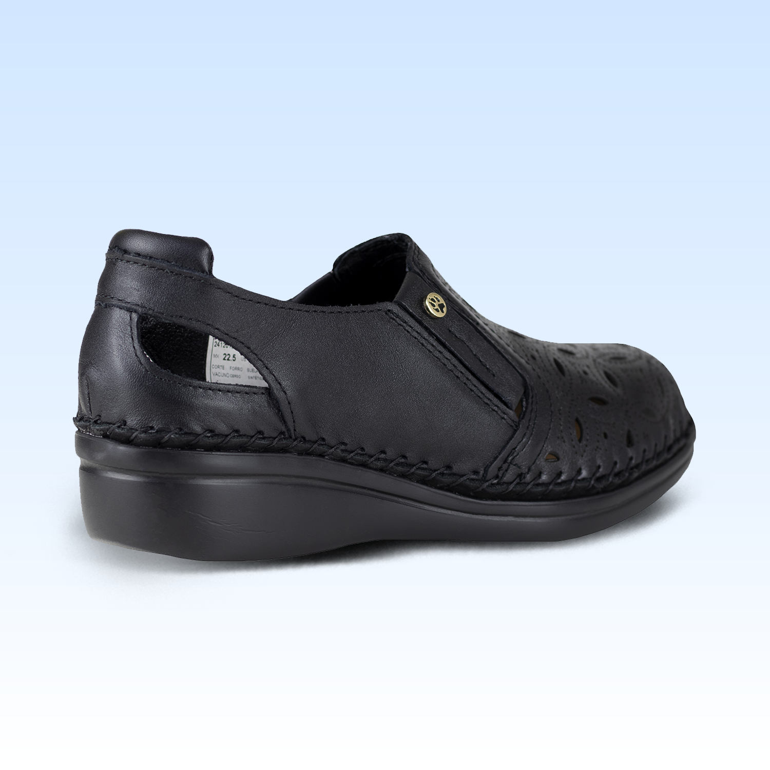 Zapato de Tacón Dama Lobo Solo Jessi 4724 Algodón Negro