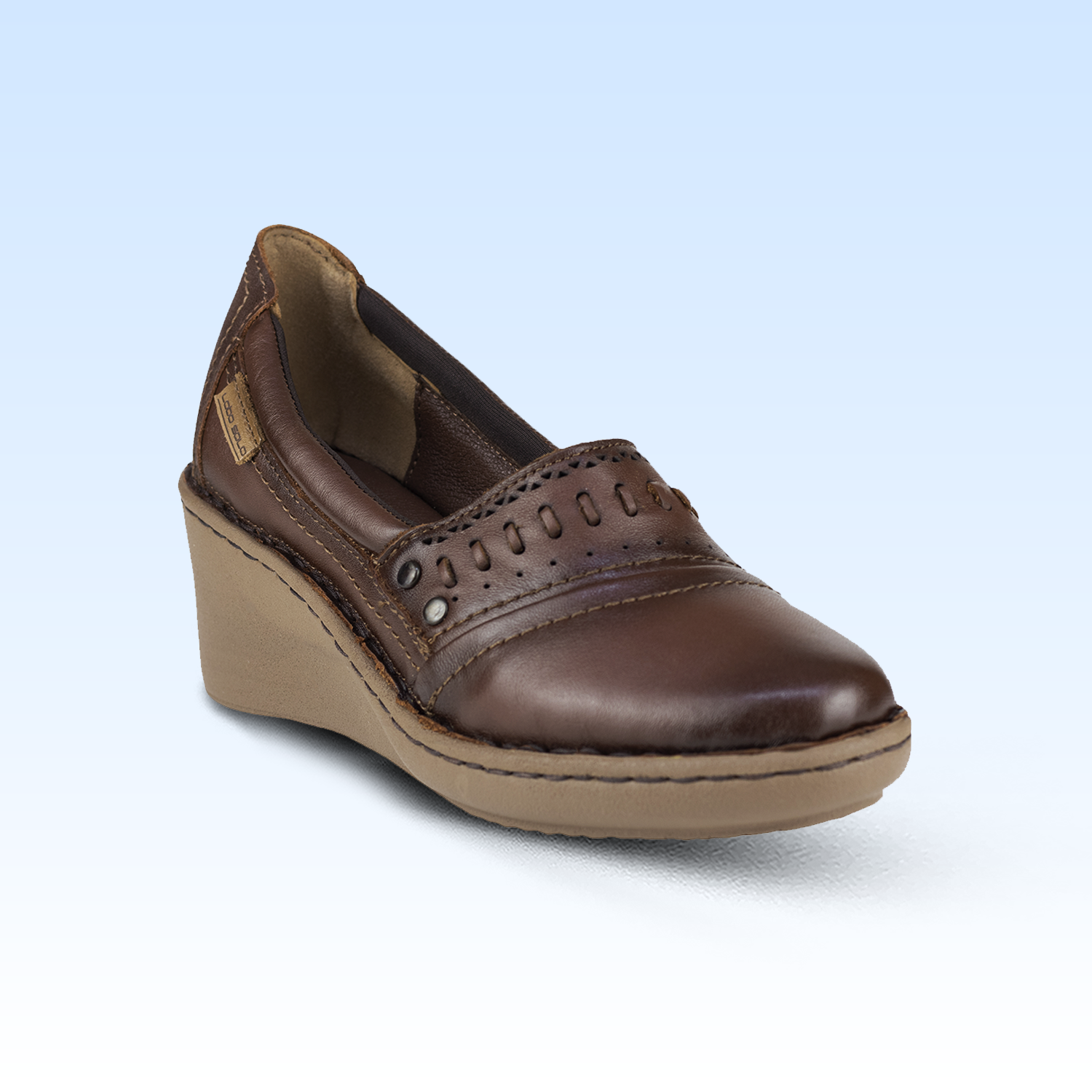 Zapato Con Tacon Para Dama Lobo Solo 5590 Caoba