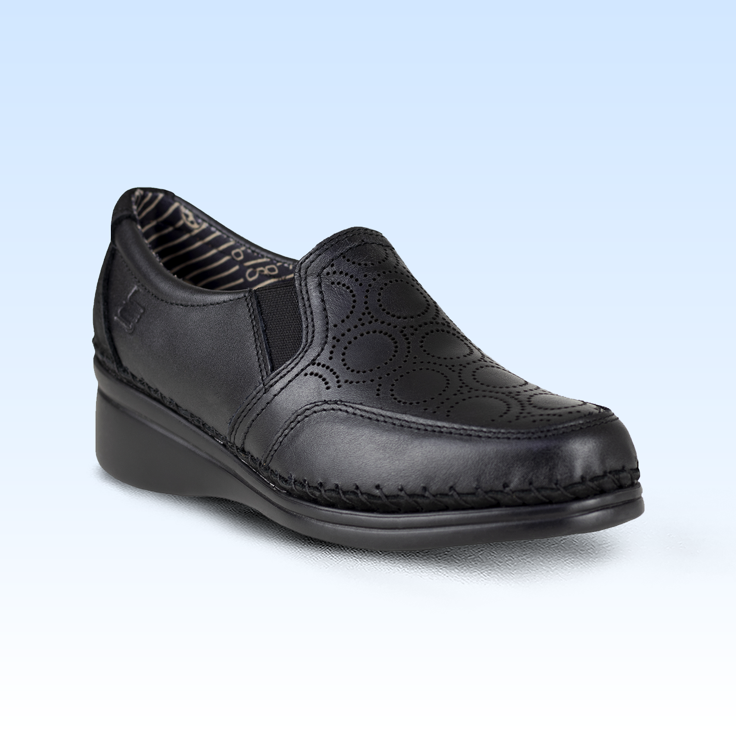 Zapato De Tacón Dama Lobo Solo Jessi 4702 Algodón Negro – Roma