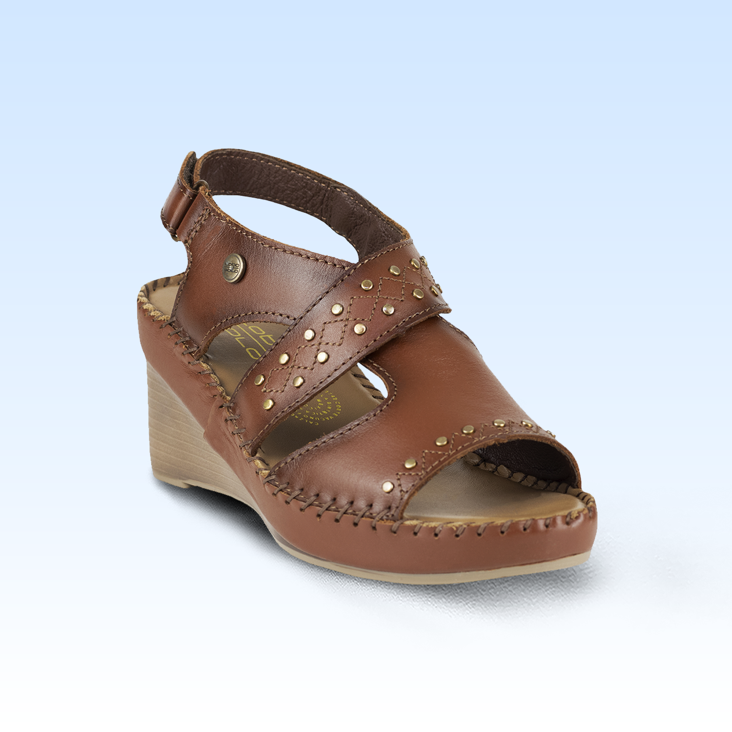 Sandalia Con Plataforma Para Dama Lobo Solo 2352 Orange