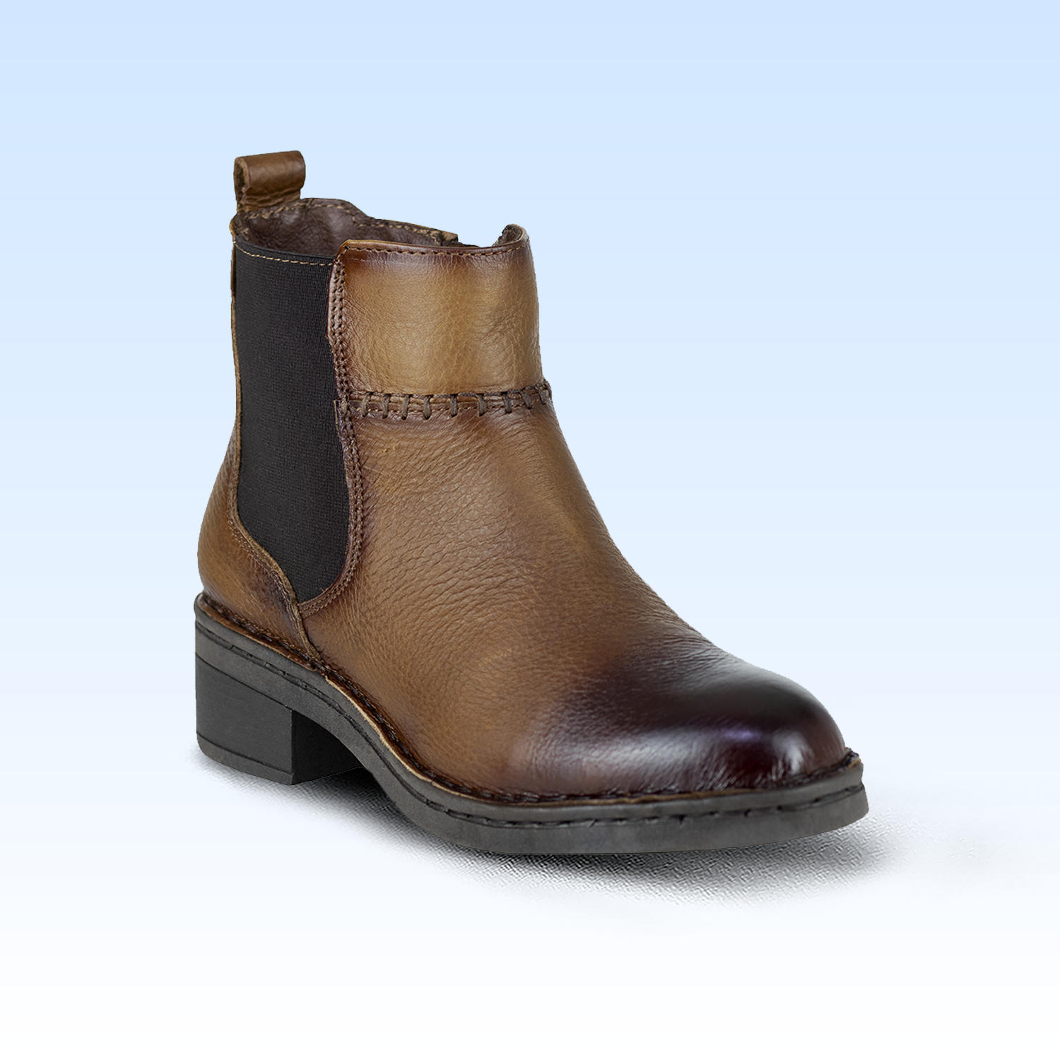 Botín de Tacón Dama Lobo Solo Lupo 5092 Tumbled Camel – Roma