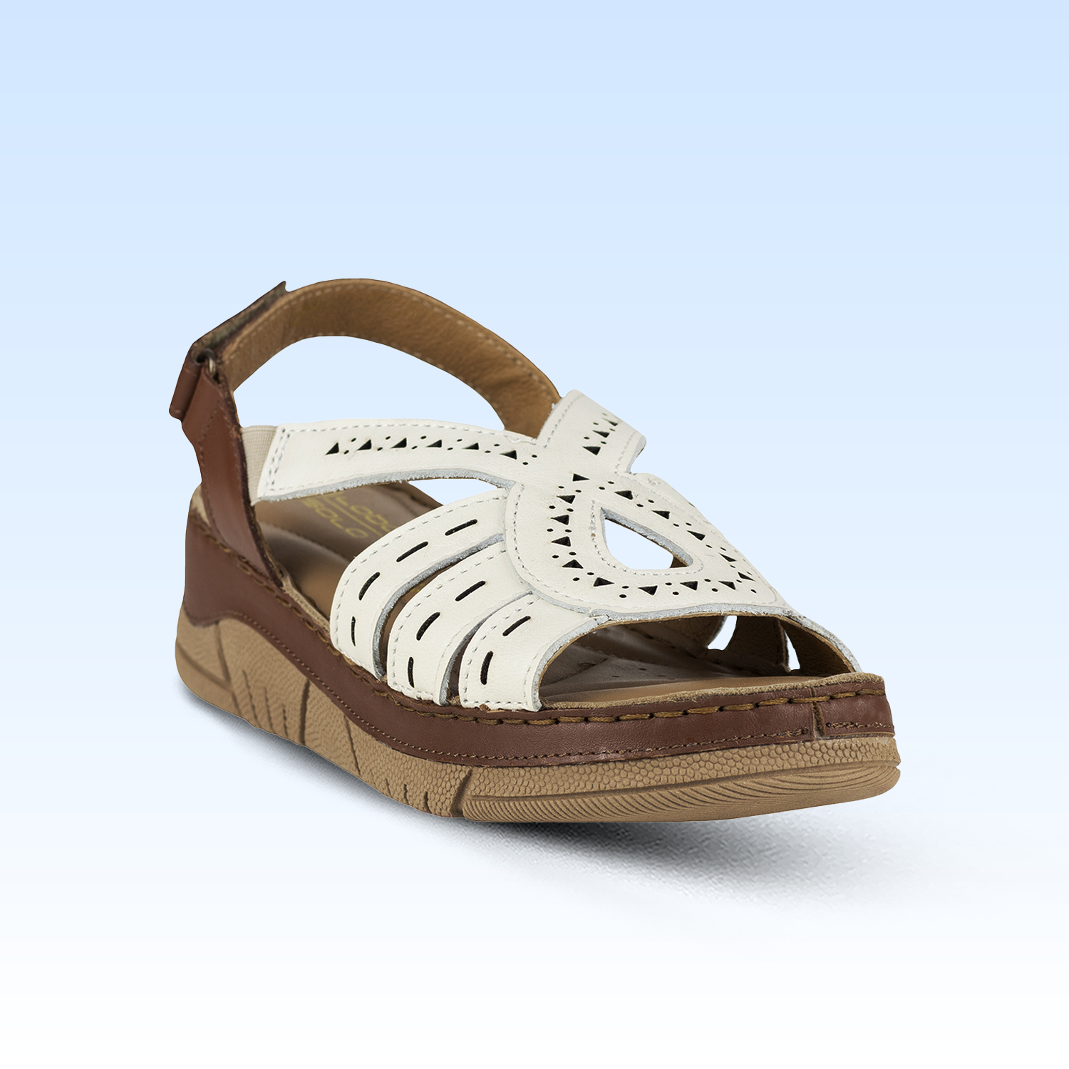 Sandalia Con Tacón Para Dama Lobo Solo 1655 Marfil – Roma Zapaterías