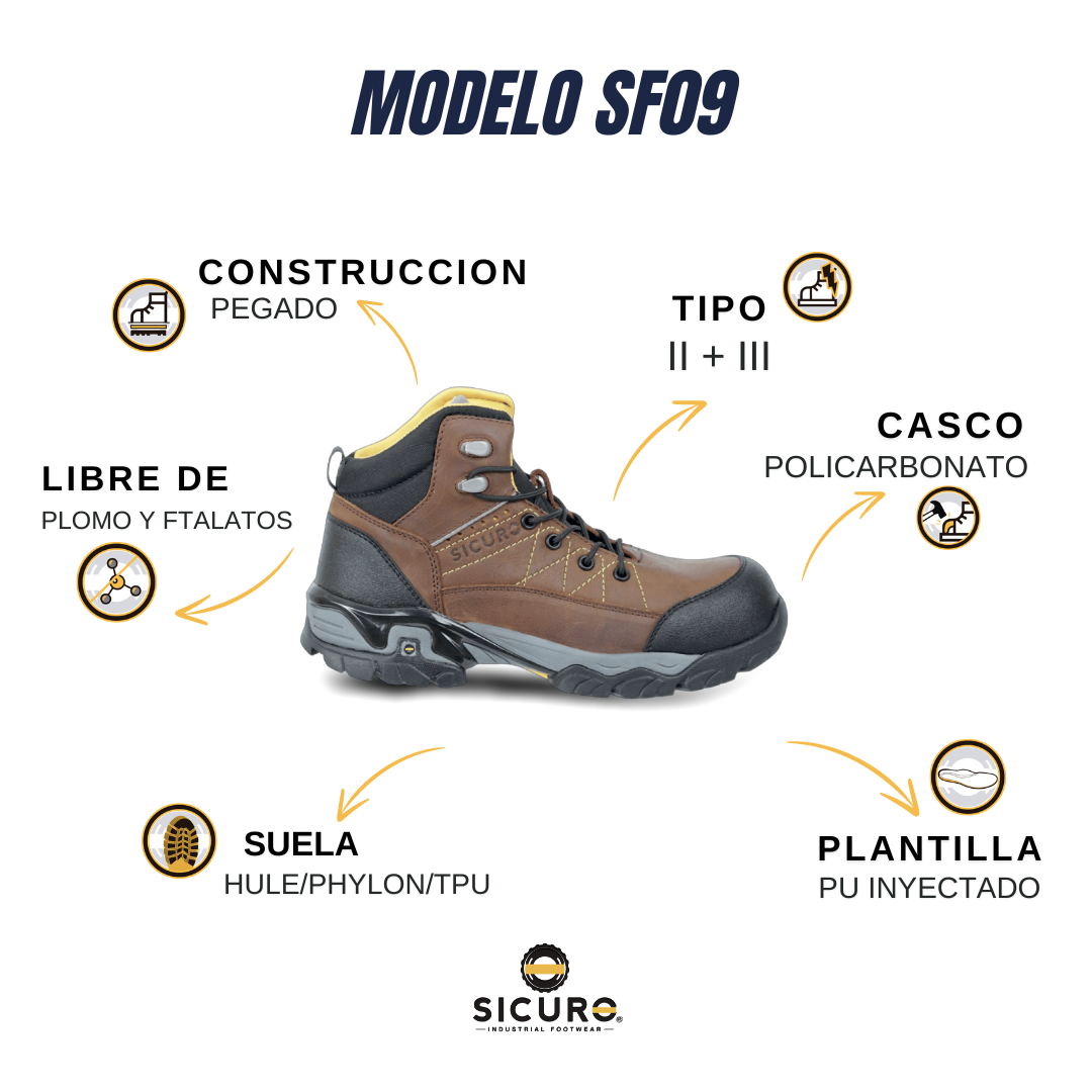 BOTA BORCEGUI DIELECTRICA CHOCOLATE FORTE SF09