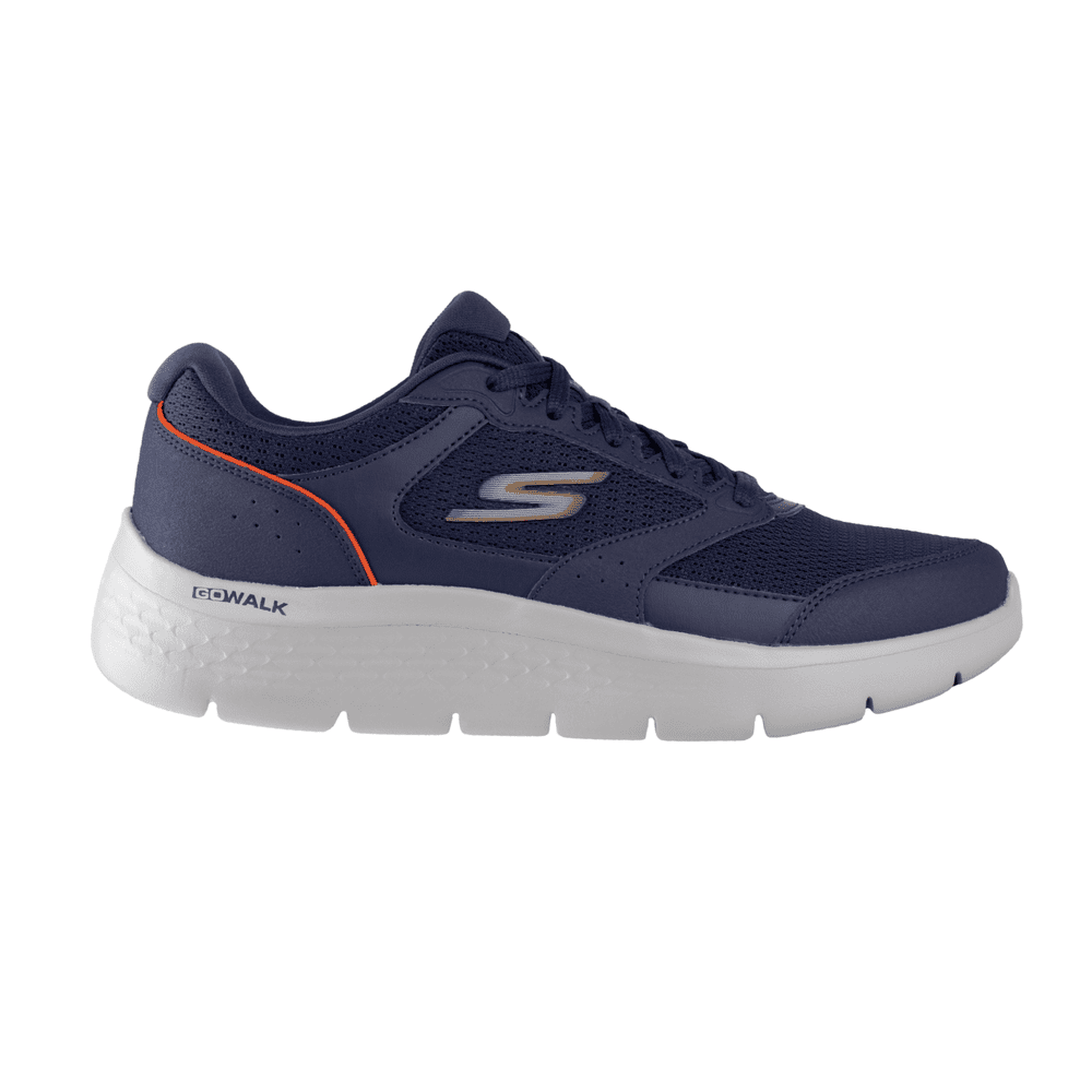 Tenis Skechers GoWalk Flex Caballero 216480x Marino Naranja