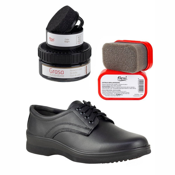 Flexi Mujer Zapatos Servicio 05807 Negro Más Productos de Limpieza