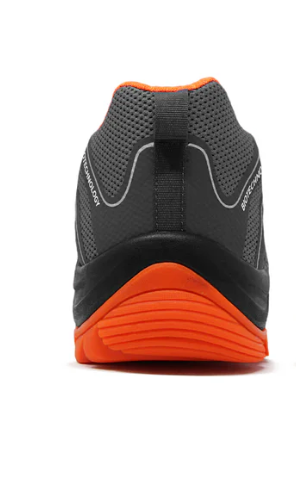 Tenis Sicuro Industrial SA702 Con Casquillo Dama Caballero Gris Naranja