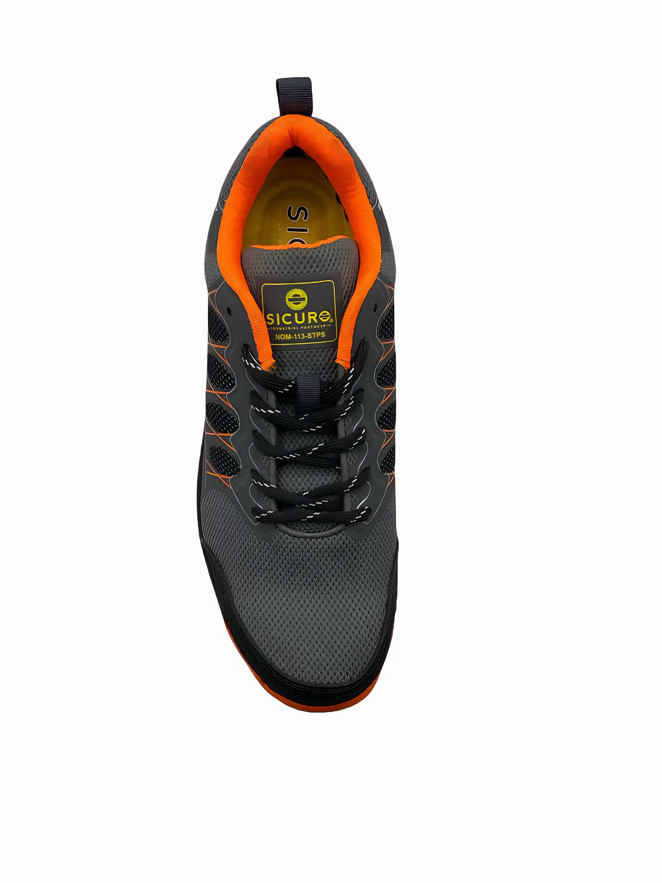 Tenis Sicuro Industrial SA702 Con Casquillo Dama Caballero Gris Naranja