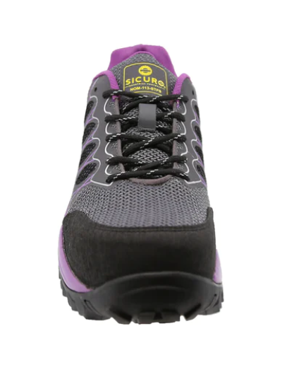 Tenis Sicuro Industrial SA703 Con Casquillo Para Dama Color Gris Morado
