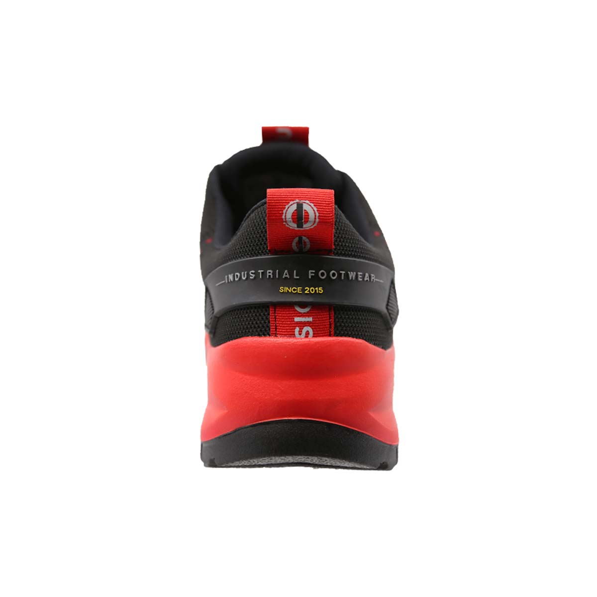 Tenis Sicuro Industrial Con Casquillo Dama Caballero SV01 Color Negro Rojo