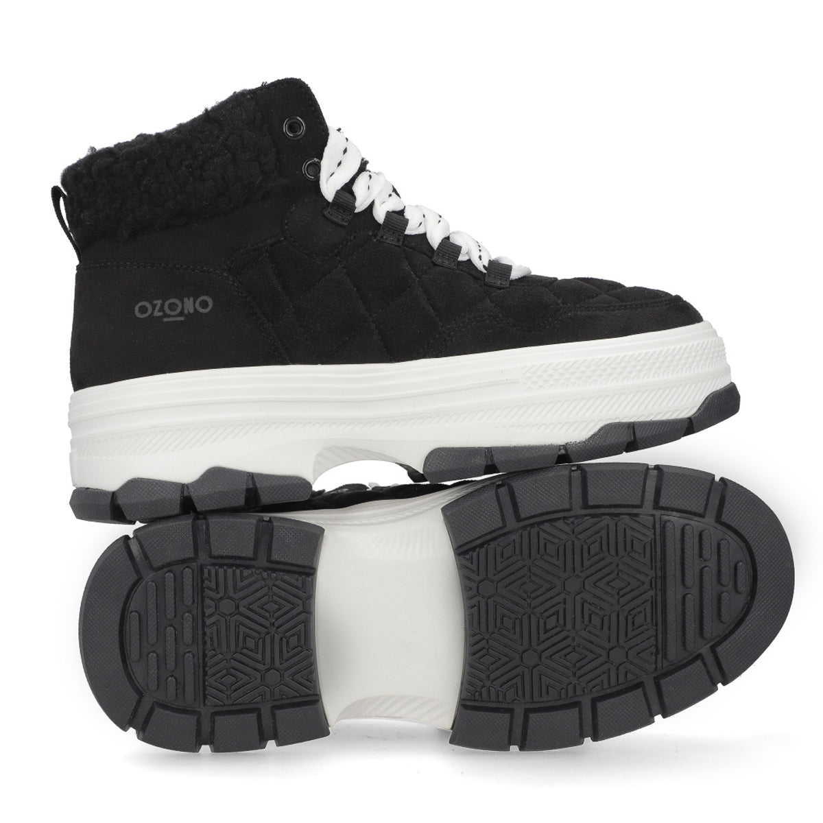 Bota con Plataforma Para Dama Capa De Ozono 619401 Negro CO619401 - 220 - NGR - Roma Zapaterías