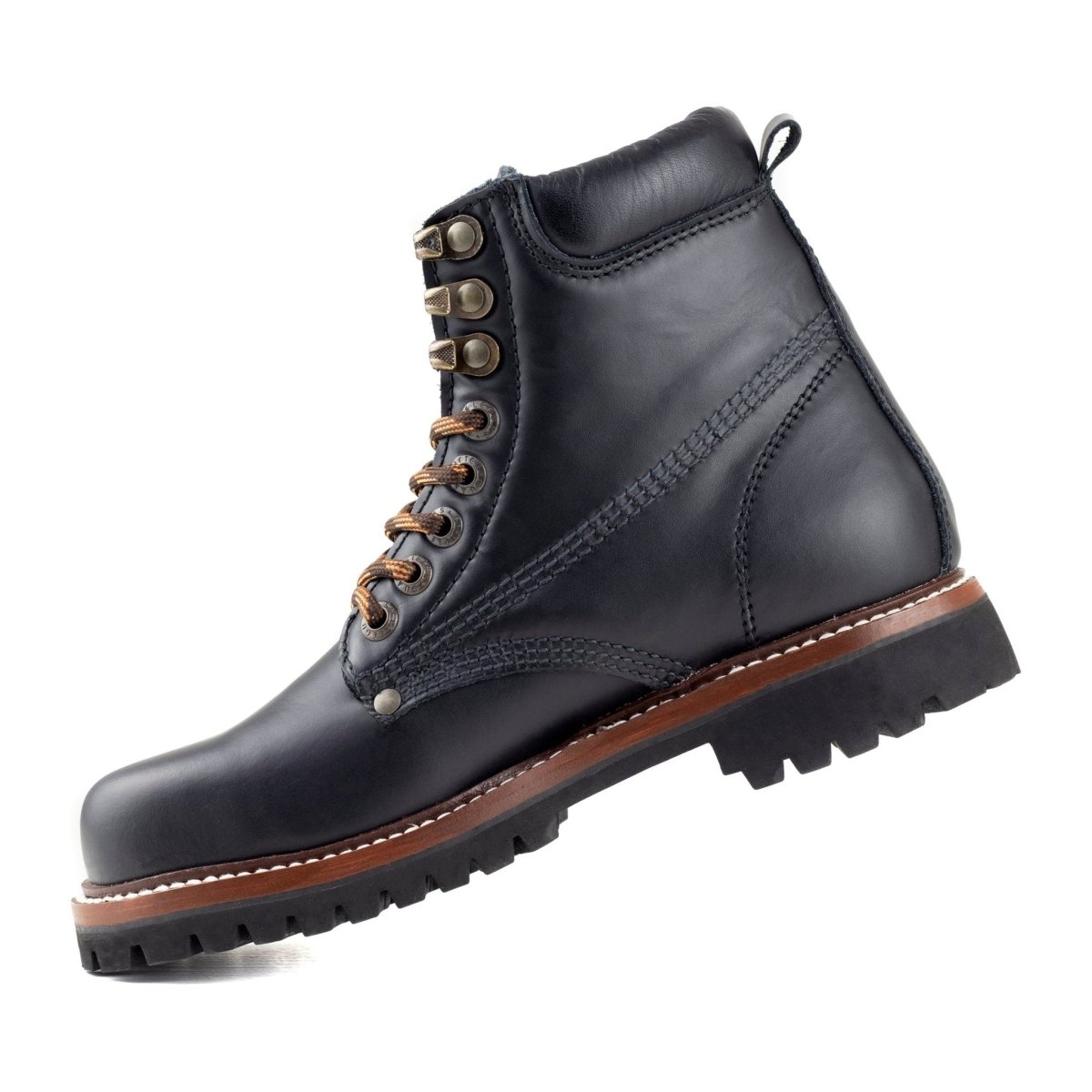 Bota Haiker Con Casquillo Caballero Siete Leguas 2413 - AD Negro 7L2413AD - 250 - NGR - Roma Zapaterías