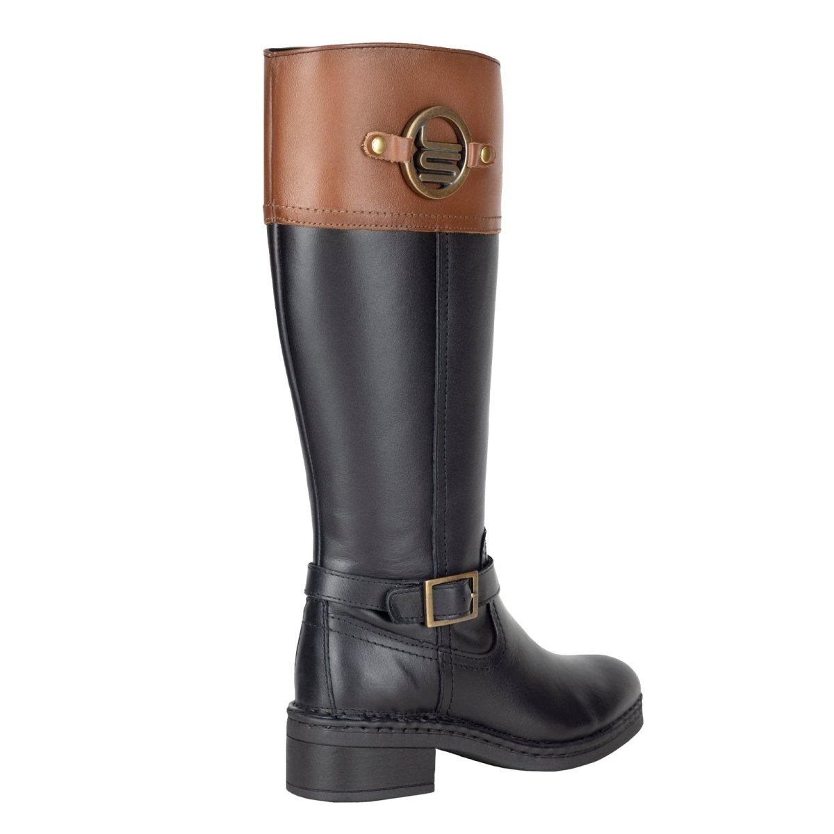 Bota Larga Para Dama Lobo Solo 5083 Negro Miel LS5083 - 230 - MNM - Roma Zapaterías