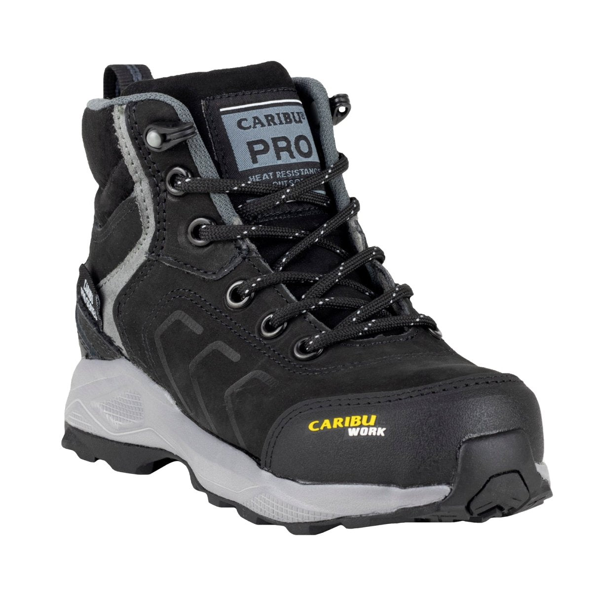 Botas Industriales Caribu Para Dama 349D Negro Gris CB349D - 220 - NGS - Roma Zapaterías