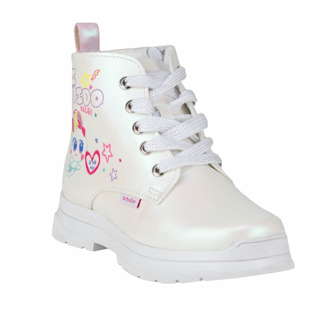 Botin Confort Para Niña Distroller 50001 - 13 - B Blanco 5000113B - 180 - BCO - Roma Zapaterías