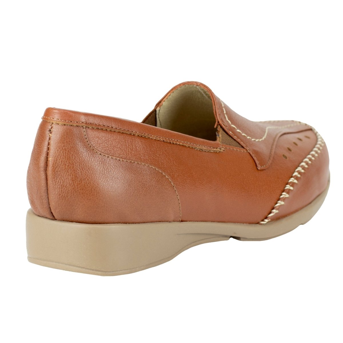 Mocasín Clásico Para Dama Ludolfo Cota 13021 Brandy LC13021 - 220 - GBR - Roma Zapaterías