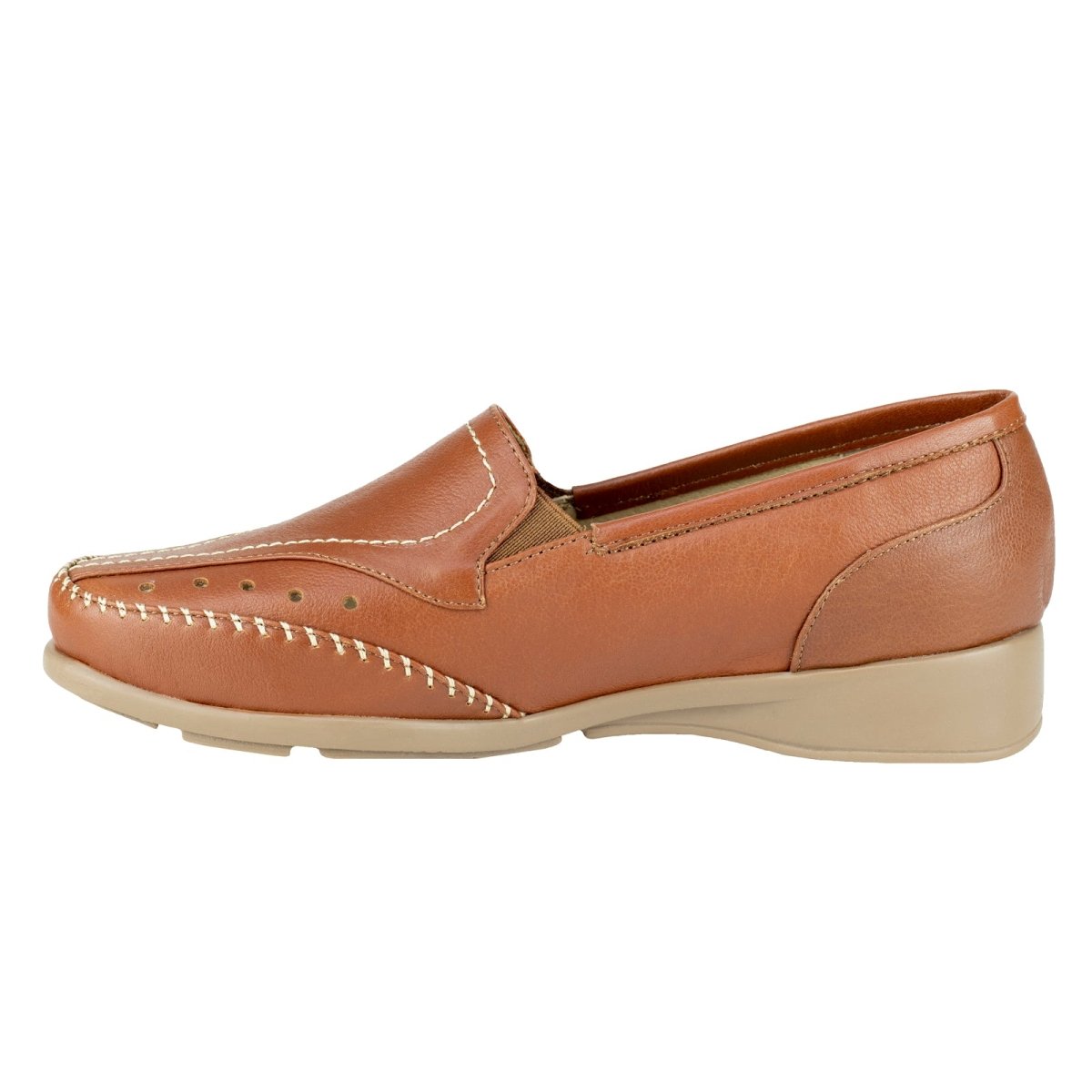 Mocasín Clásico Para Dama Ludolfo Cota 13021 Brandy LC13021 - 220 - GBR - Roma Zapaterías
