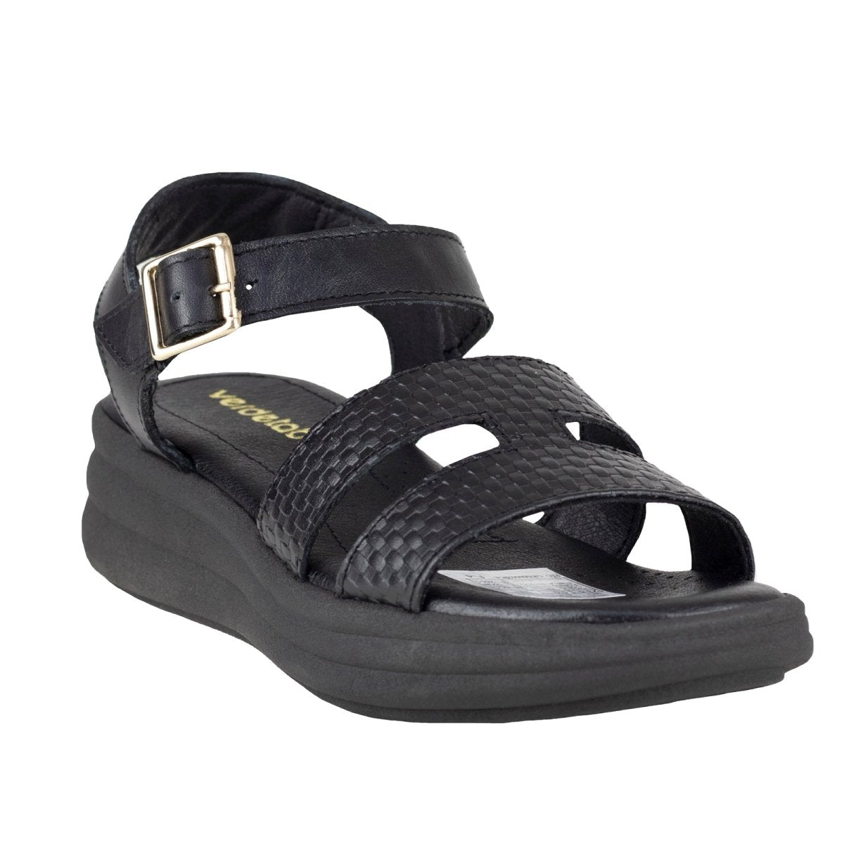 Sandalia Casual Para Dama Verde Tabaco 6041 Negro VT6041 - 220 - NGR - Roma Zapaterías