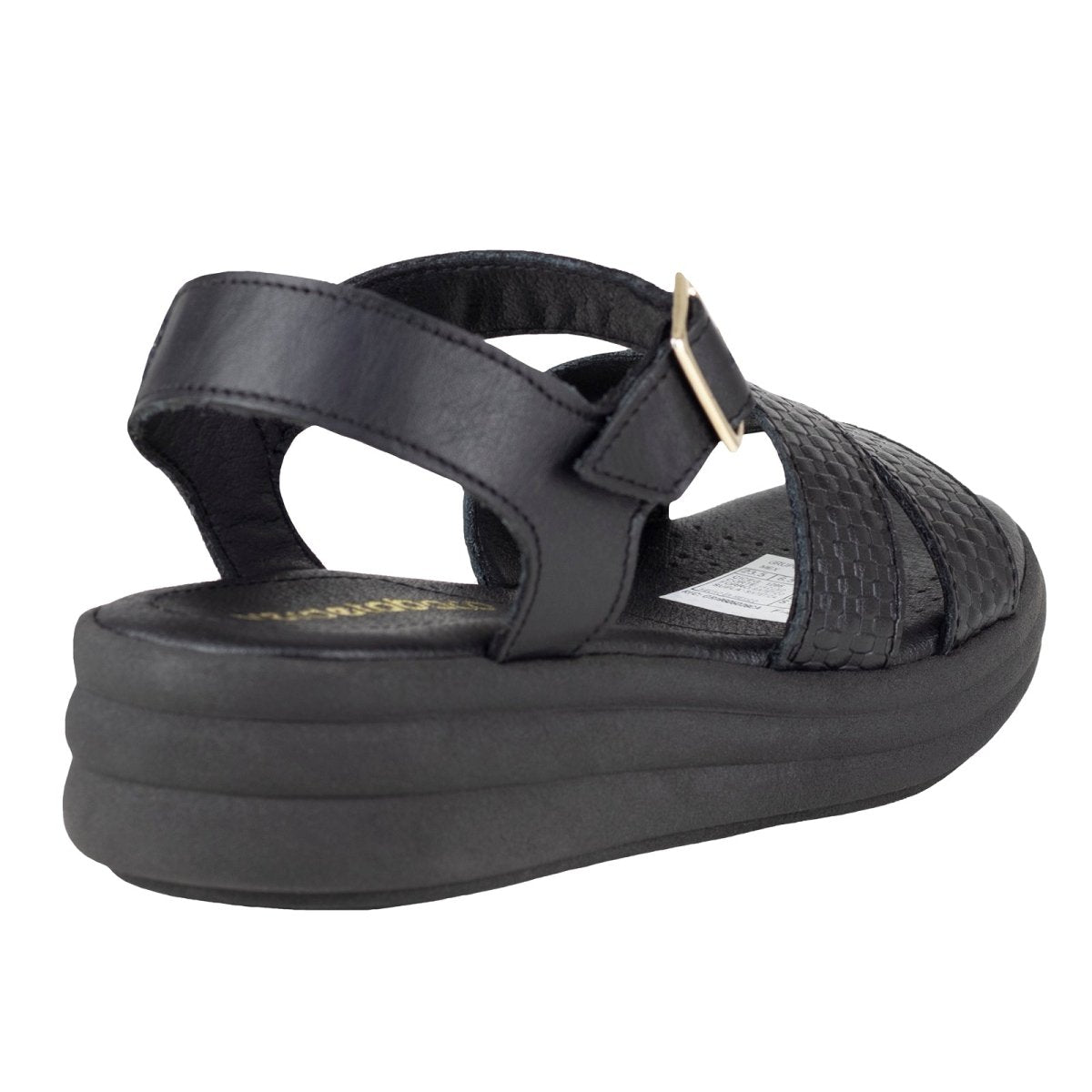 Sandalia Casual Para Dama Verde Tabaco 6041 Negro VT6041 - 220 - NGR - Roma Zapaterías