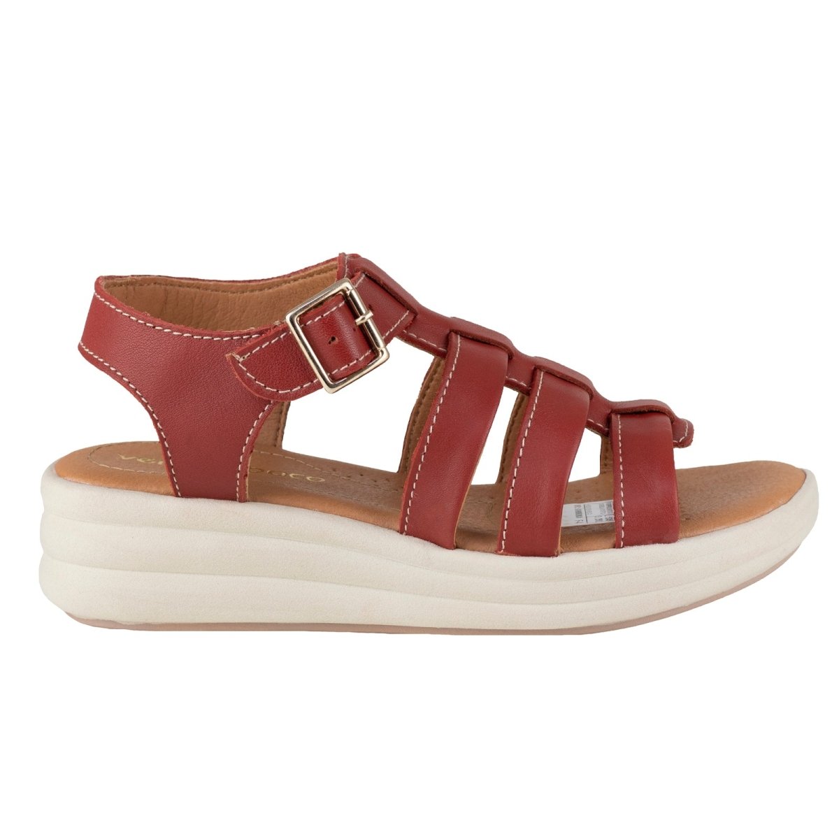 Sandalia Casual Para Dama Verde Tabaco 6043 Rust VT6043 - 220 - RST - Roma Zapaterías