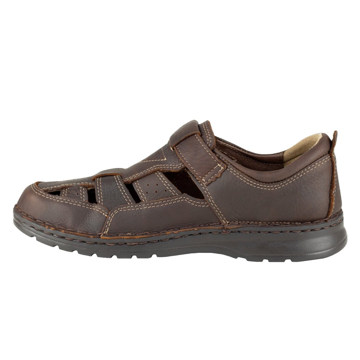 Sandalia Confort Para Caballero Lobo Solo 9661 Brown LS9661 - 250 - PBW - Roma Zapaterías