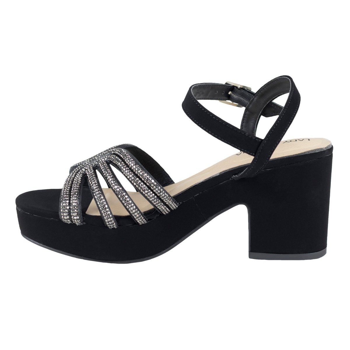 Sandalia De Tacón Para Dama Lady Paulina 99433 Negro LP99433 - 220 - NBN - Roma Zapaterías