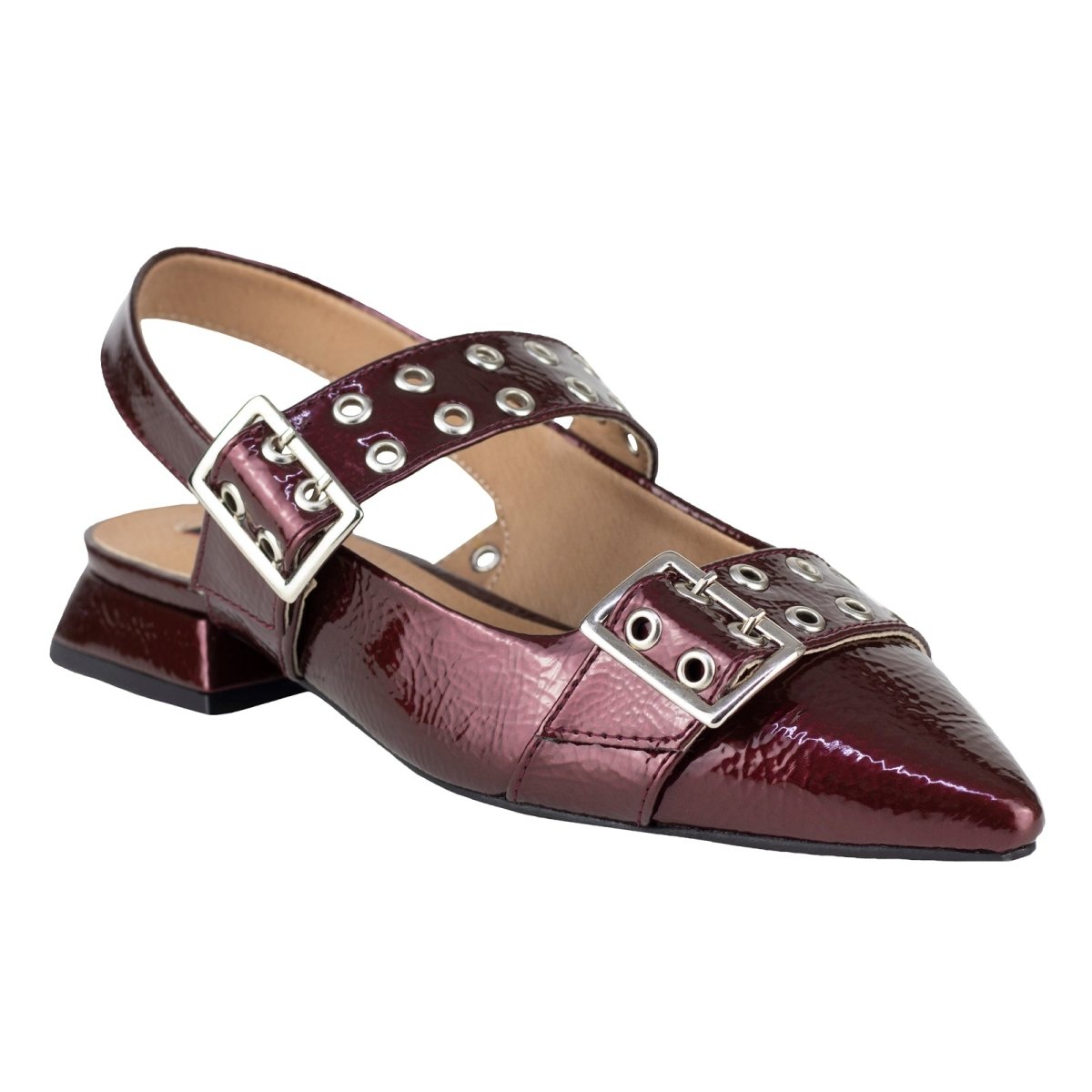 Sandalia Flat Para Dama Salamandra 29405 - H Merlot 29405H - 225 - CAT - Roma Zapaterías