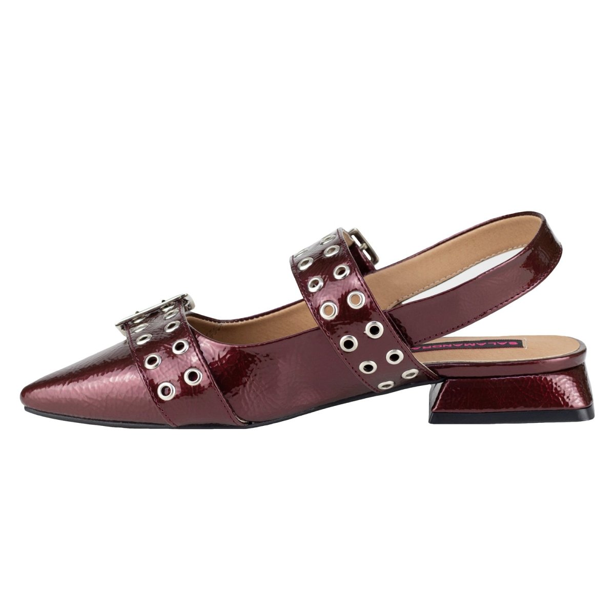 Sandalia Flat Para Dama Salamandra 29405 - H Merlot 29405H - 225 - CAT - Roma Zapaterías