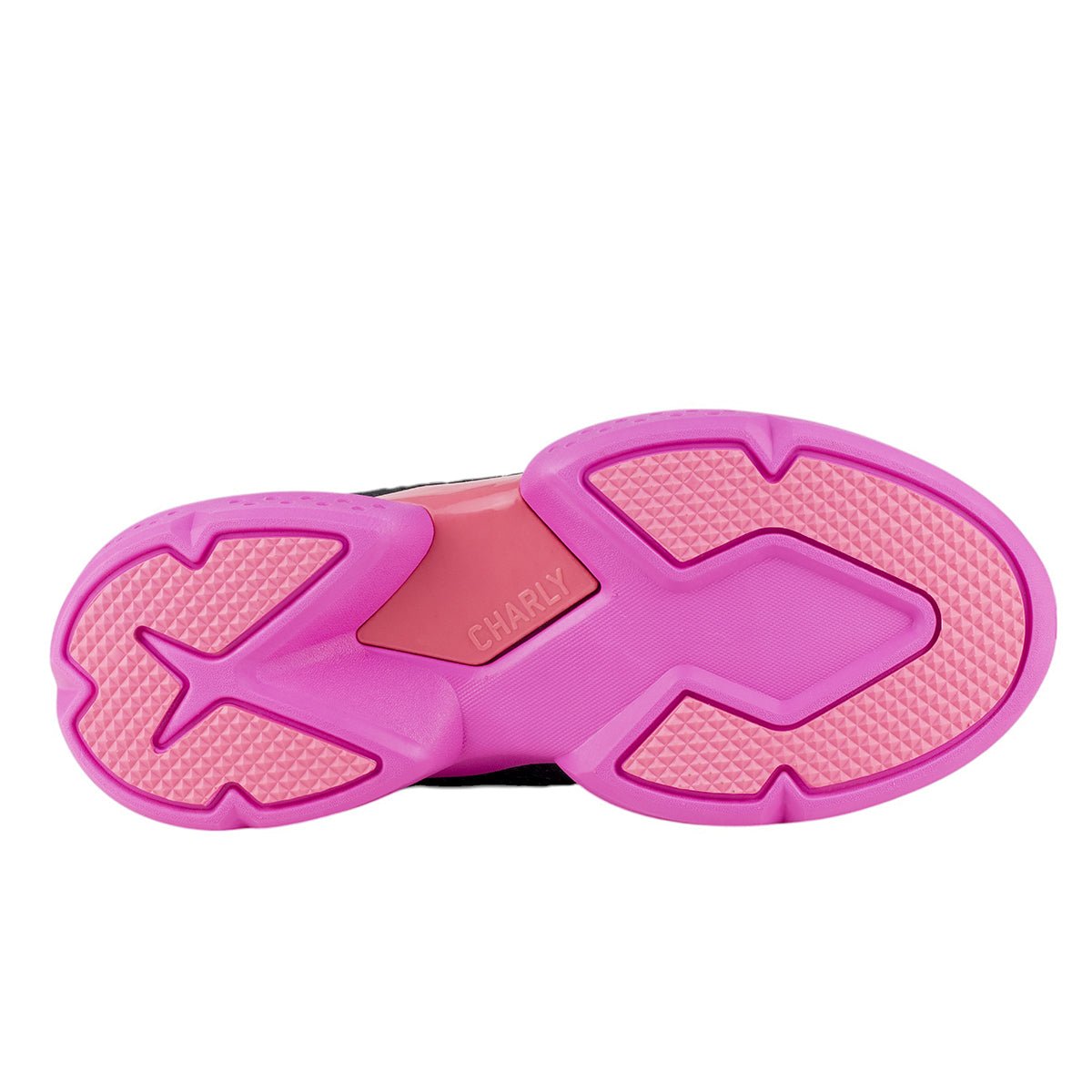 Tenis Running Para Dama Charly 1049938 Negro Fiusha 1049938 - 230 - 002 - Roma Zapaterías