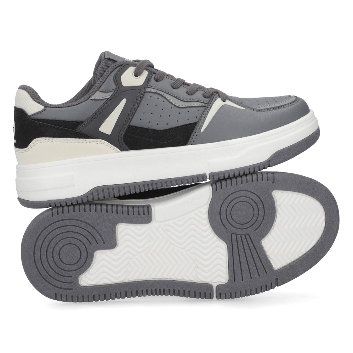 Tenis Urbano Para Caballero Capa De Ozono 615701 Gris Negro CO615701 - 250 - GSN - Roma Zapaterías