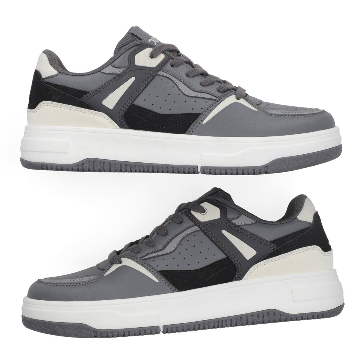 Tenis Urbano Para Caballero Capa De Ozono 615701 Gris Negro CO615701 - 250 - GSN - Roma Zapaterías