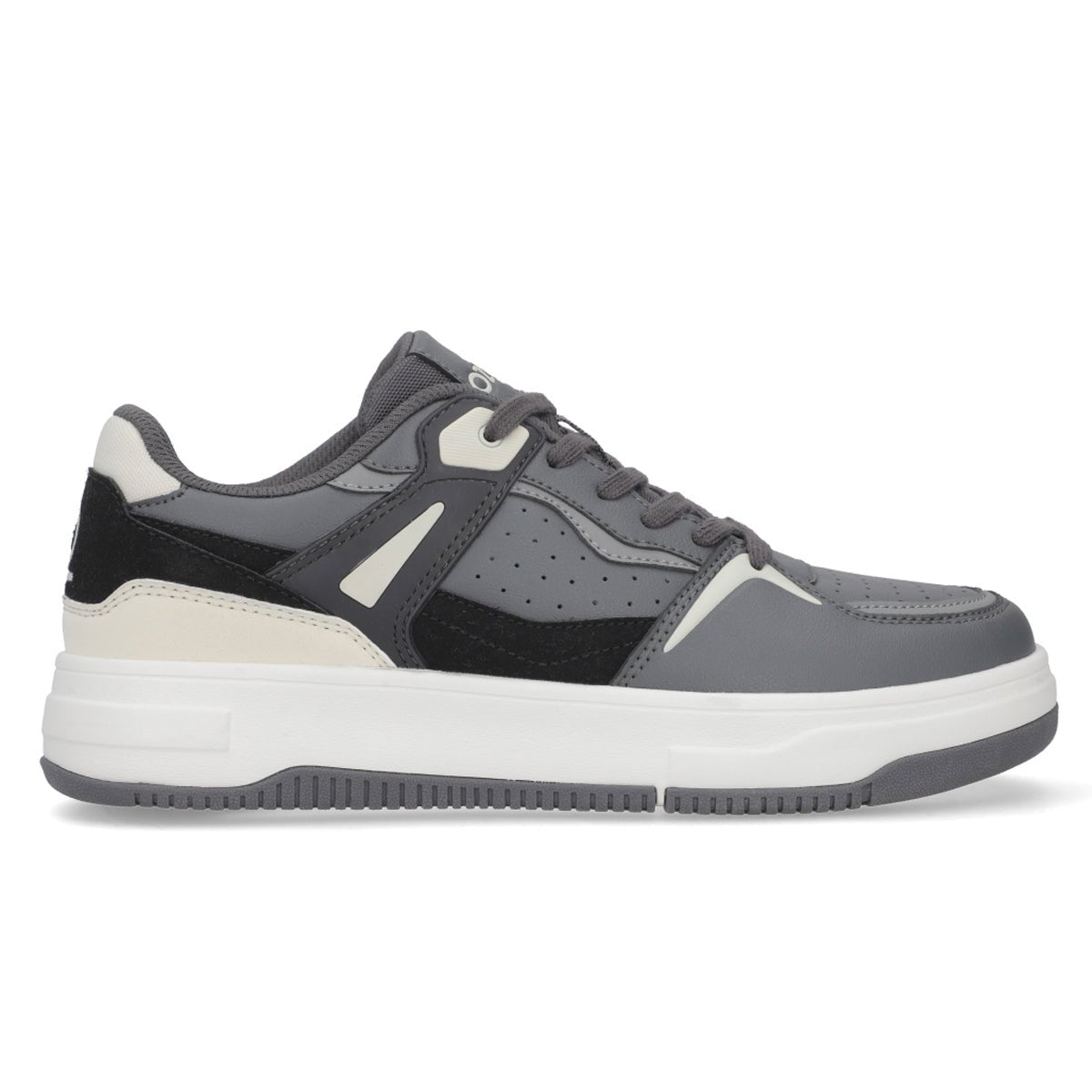 Tenis Urbano Para Caballero Capa De Ozono 615701 Gris Negro CO615701 - 250 - GSN - Roma Zapaterías