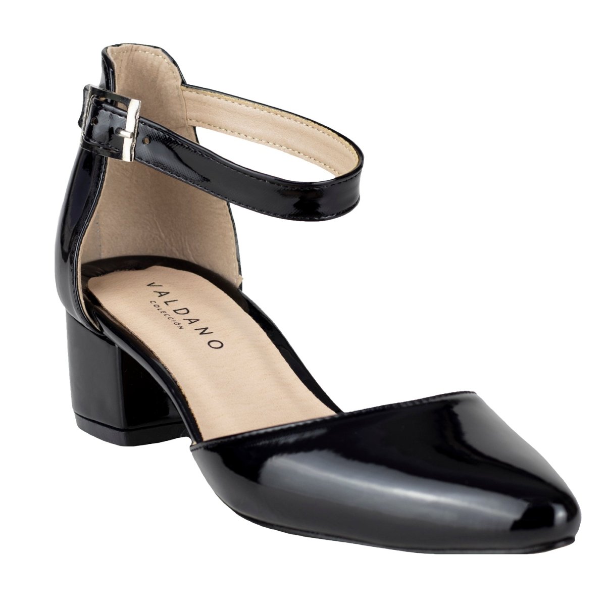 Zapatilla Baja Para Dama Valdano 663 Charol Negro VC663 - 220 - CHN - Roma Zapaterías