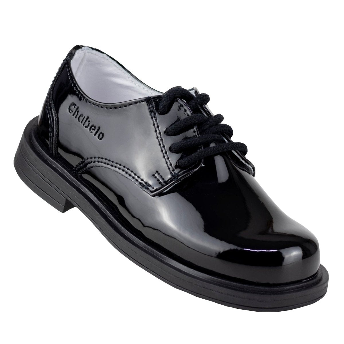 Zapato Escolar Niño C299-A Negro Charol – Roma Zapaterías
