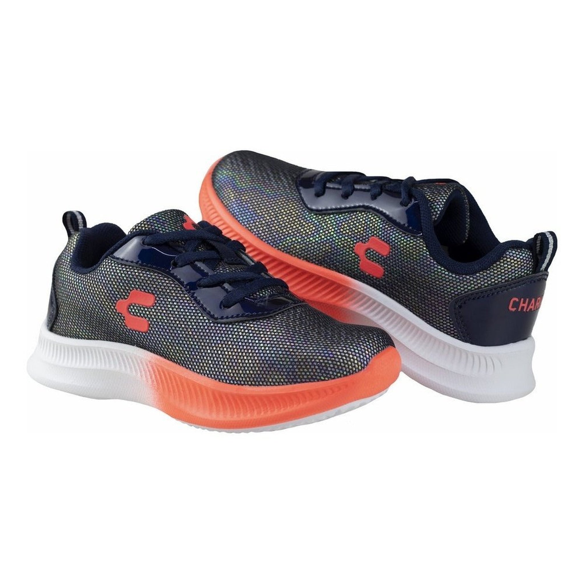 Tenis De Niña Charly Kids 1098181 Marino Coral Flourescentes