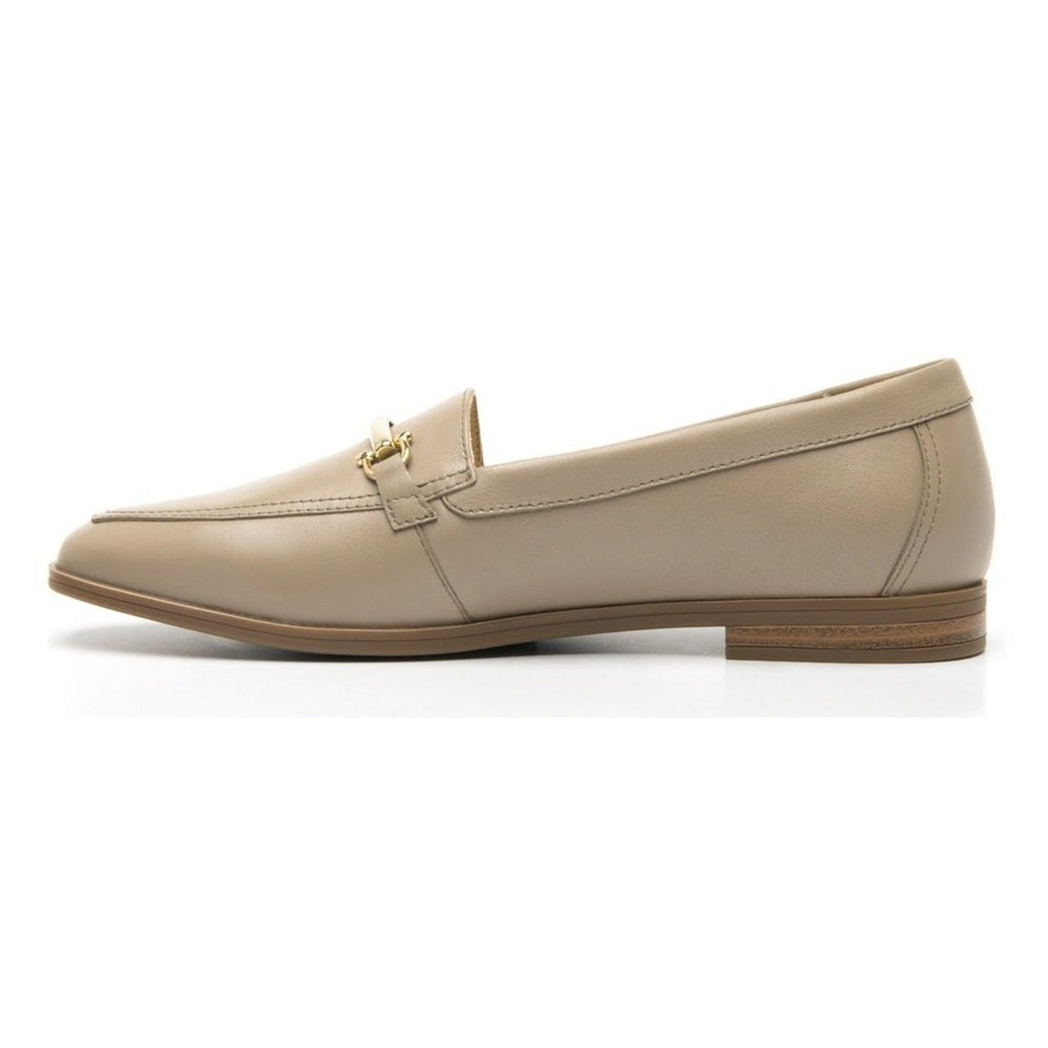 Zapato Flats Mujer Flexi 126602 Taupe De Semi Vestir Hebilla