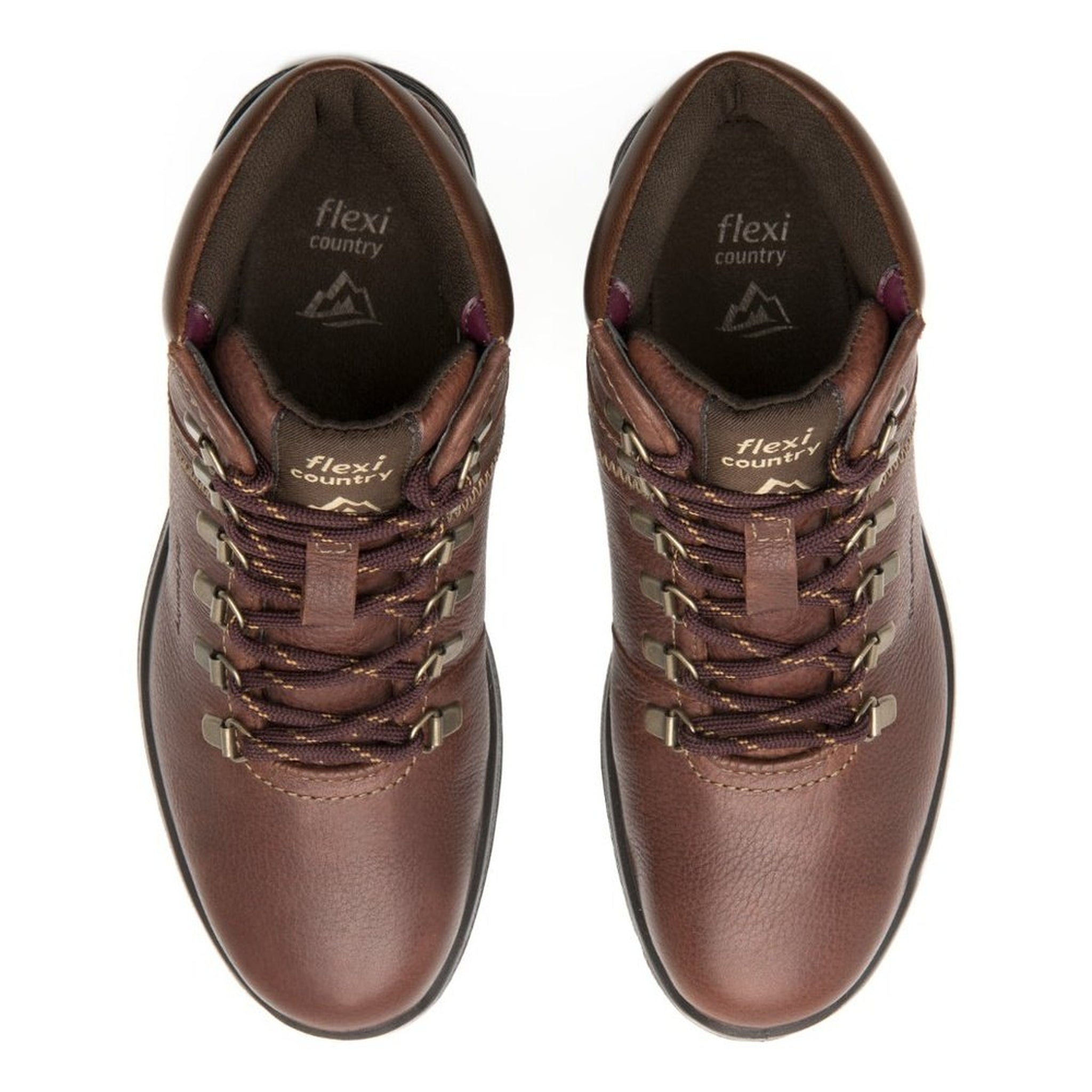 Botines Outdoor Mujer Flexi Country 116802 Vino Graneada Moda