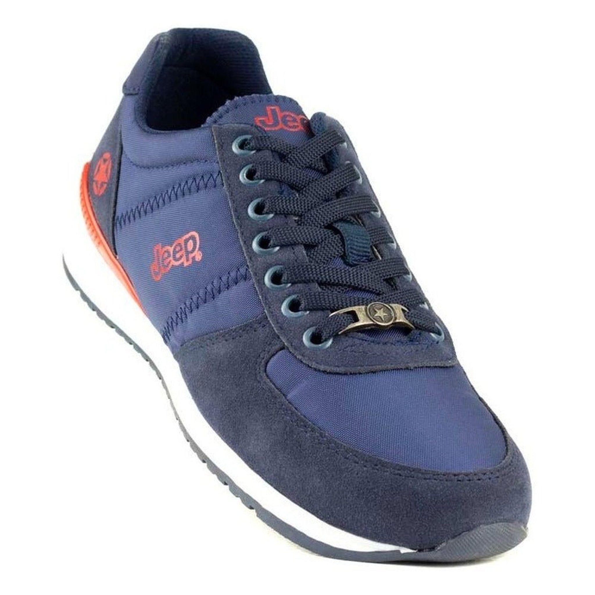 Jeep Tenis Casuales De Hombre Js200 Marino Nobuck Original