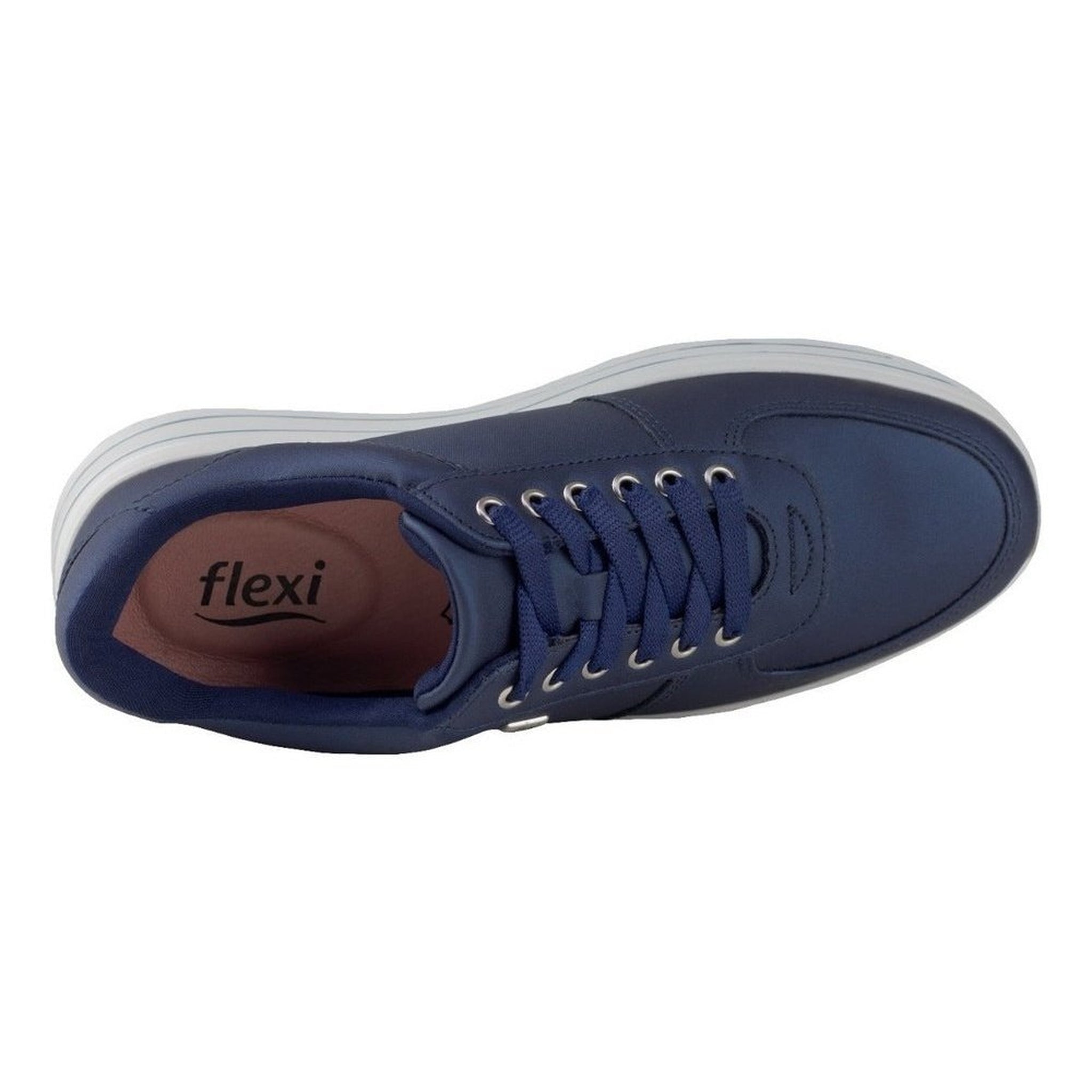 Tenis Flexi Mujer Urbanos Con Plataforma +4.5cm 101001 Azul