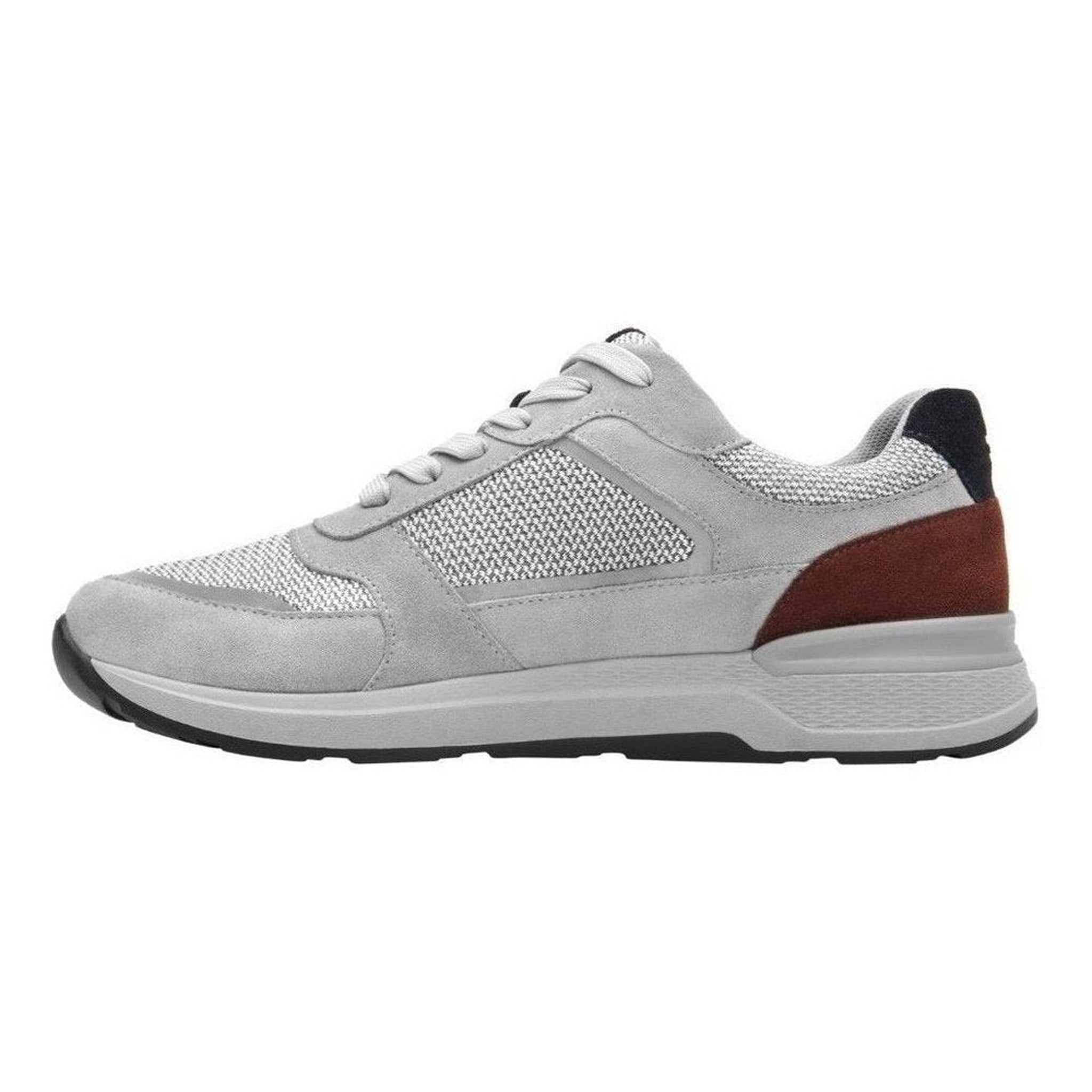Tenis Urbano Para Hombre Flexi Moda 406903 Gris Piel Gamuza