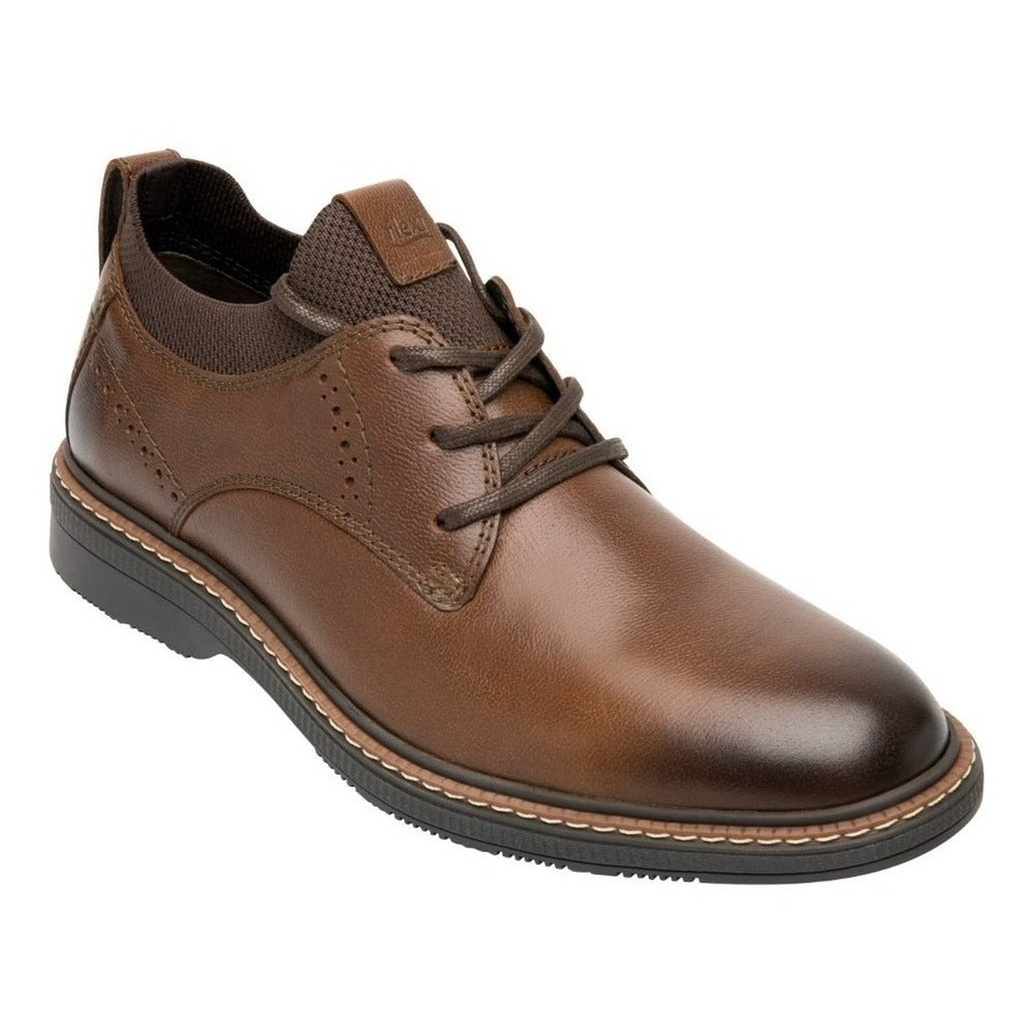 Zapato Derby Flexi Semivestir Hombre Stretch 412801 Tan Moda
