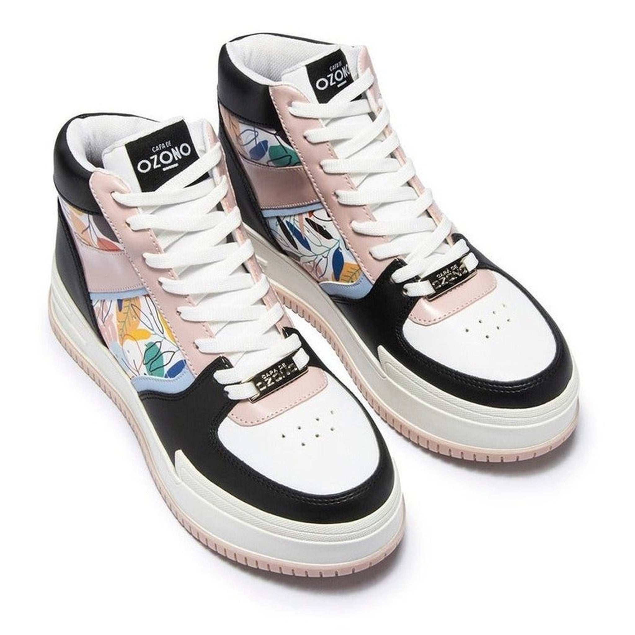 Tenis Urbanos Suela Gruesa Capa De Ozono Mujer 625502 Negro