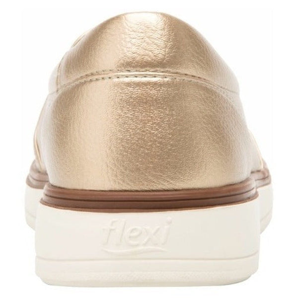 Zapatos Urbanos Mujer Slip On Flexi 107701 Oro Moda Sintetic