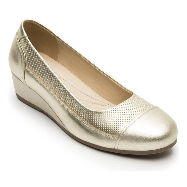 Zapatos Flexi Para Mujer Con Tacon Oro Confort 127002 Moda