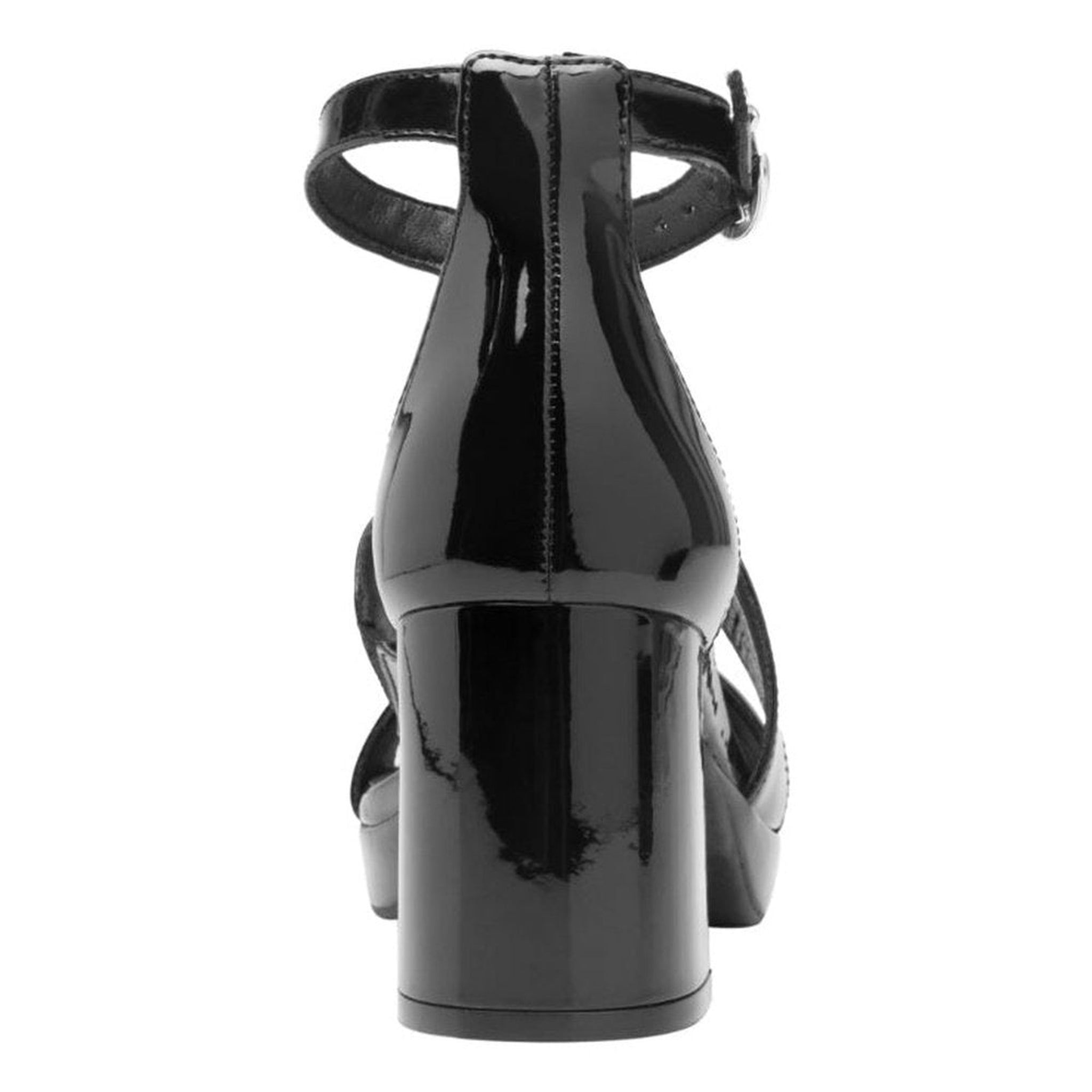 Sandalia De Mujer Con Tacón Flexi Comfort Walk 123004 Charol Negro
