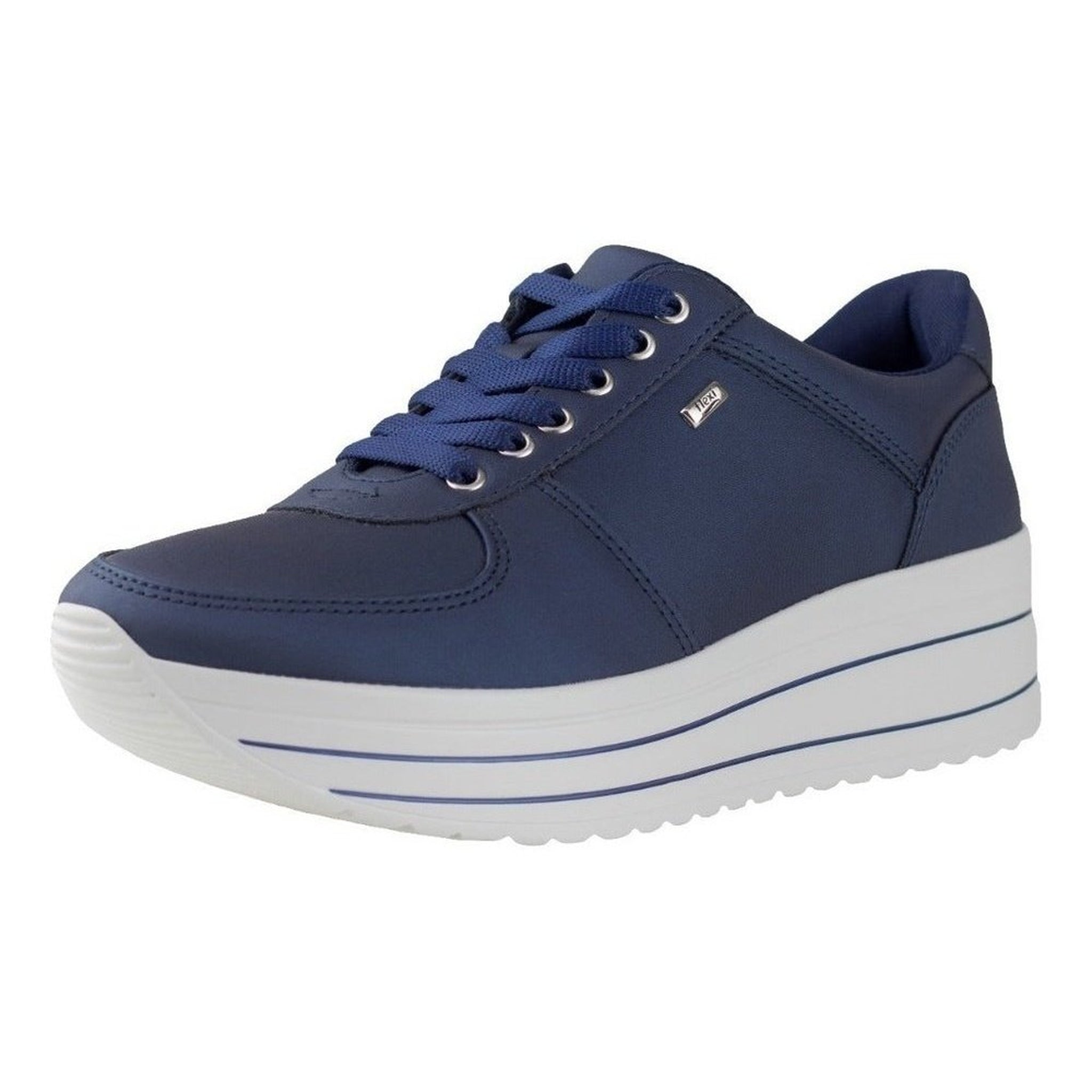 Tenis Flexi Mujer Urbanos Con Plataforma +4.5cm 101001 Azul
