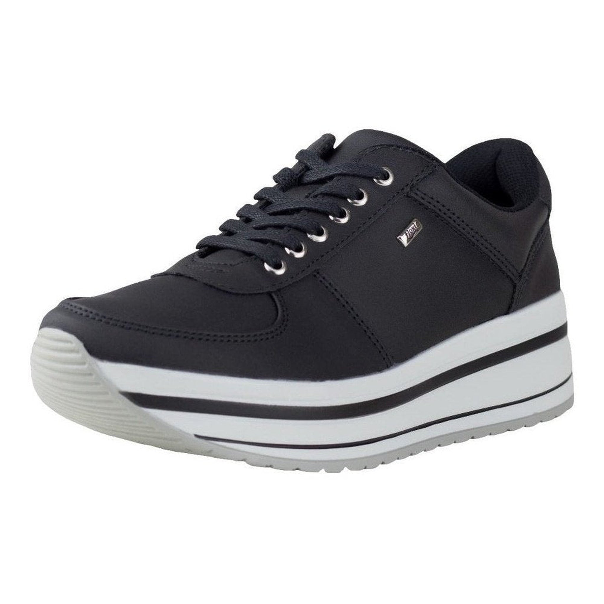 Tenis Para Mujer Flexi Urbano Plataforma 101001 Negro +4.5a