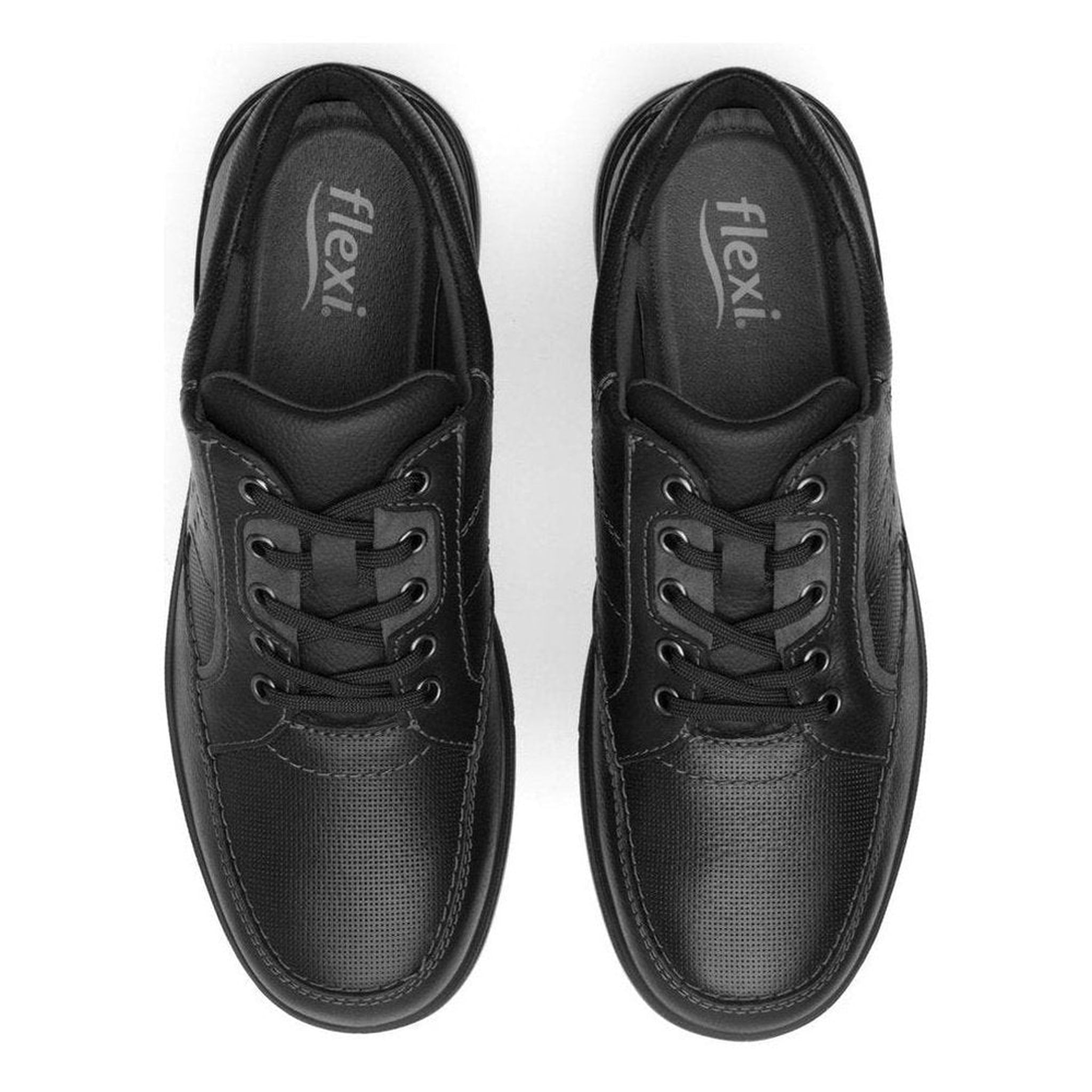 Zapato Derby Flexi Clasico Para Hombre 410605 Negro Piel Confort