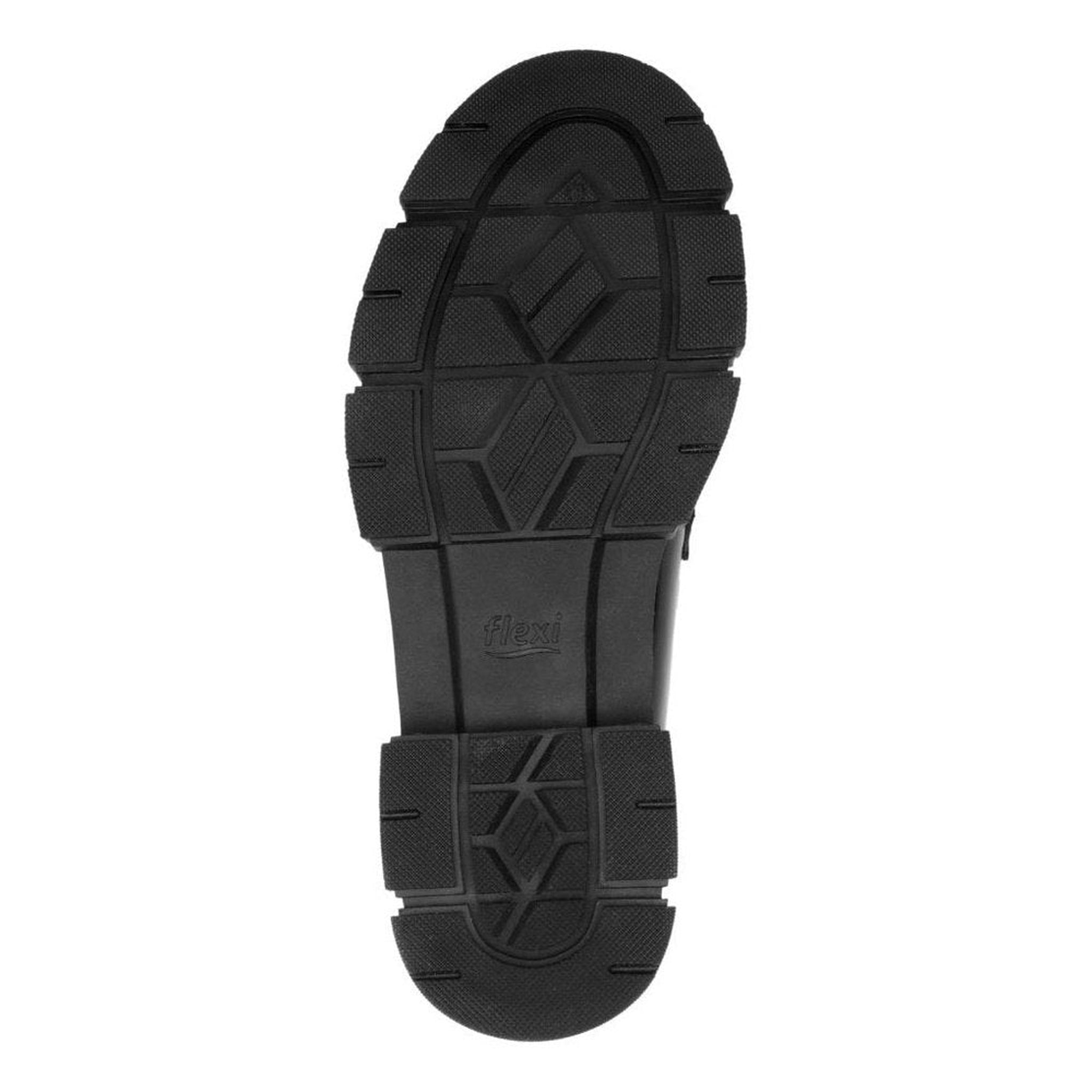Mocasin Loafer De Charol Urbano De Mujer Flexi 124602 Negro